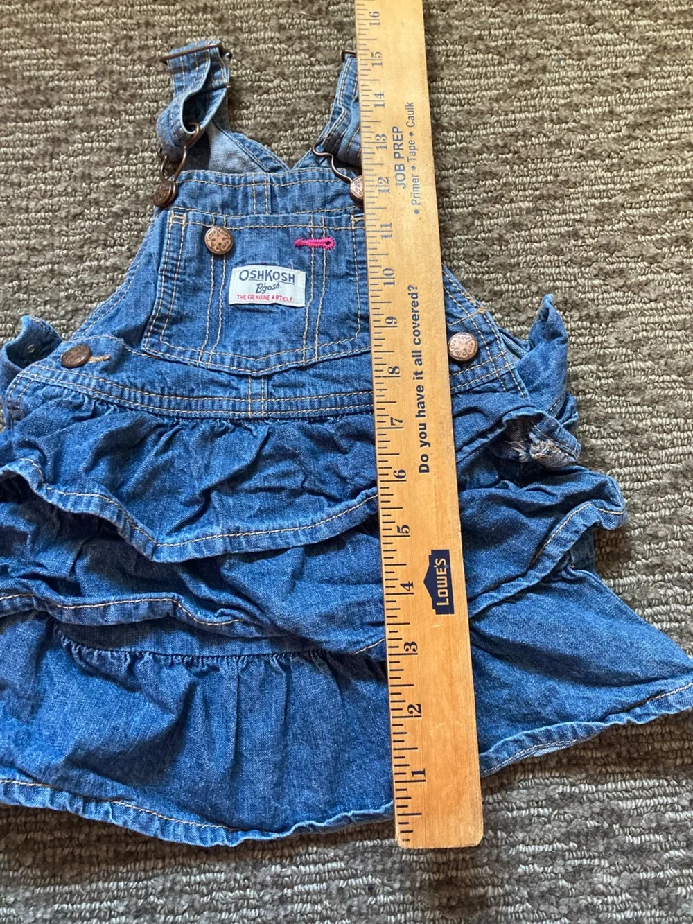 Oshkosh Tiered Denim Dress 18 months
